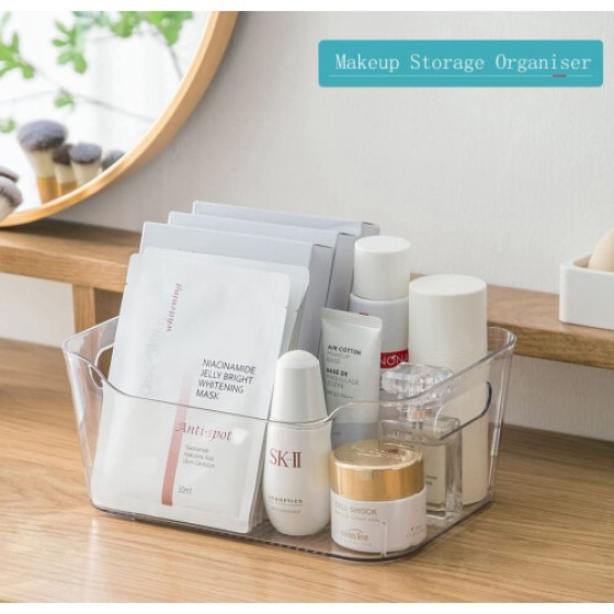 8-piece transparent plastic storage box set, multi-functional kitchen storage tray, suitable for office desks, cosmetics storage, bathroom storage, and kitchen cabinets – this product is designed...